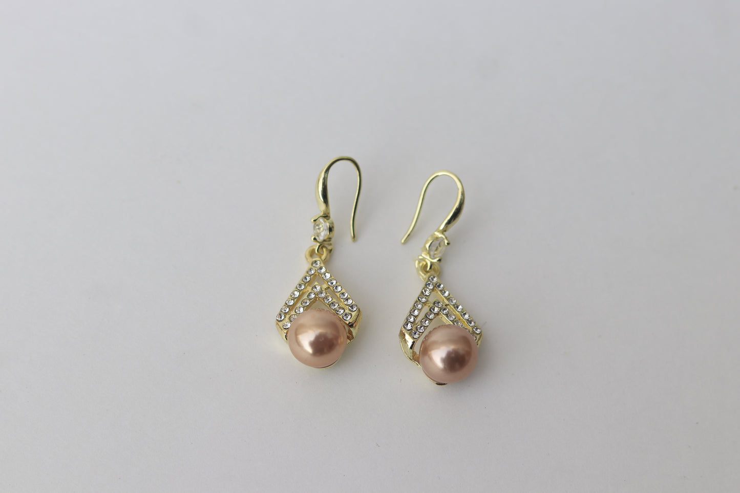 Elegant Gold-Plated Pearl Drop Earrings