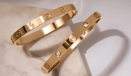 Luxury Gold-Plated Designer Bangle