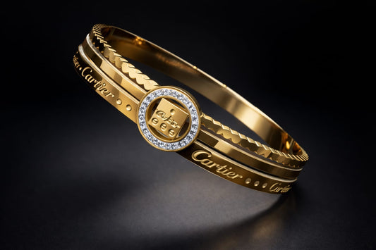 Luxury Gold Screw Design Bangle Bracelet