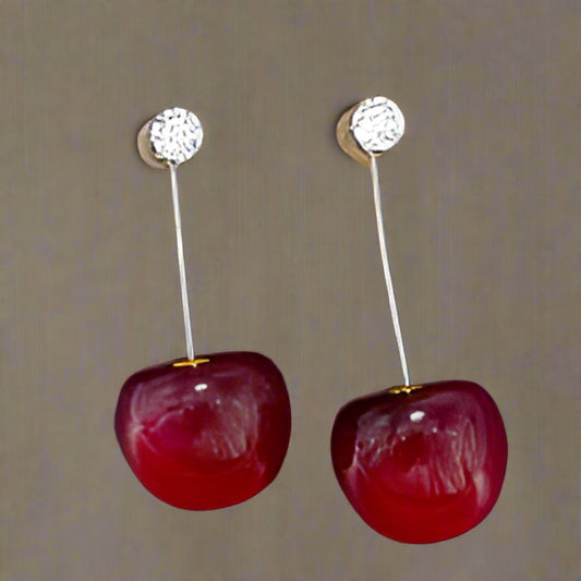 Cherry Drop Dangle Earrings