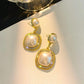 Elegant Pearl & Crystal Drop Earrings