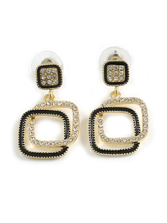 Vintage-Inspired Geometric Dangle Earrings