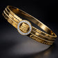 Luxury Gold Screw Design Bangle Bracelet
