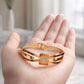 Square Charm Gold-Tone Bangle