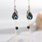 Elegant peacock drop earring